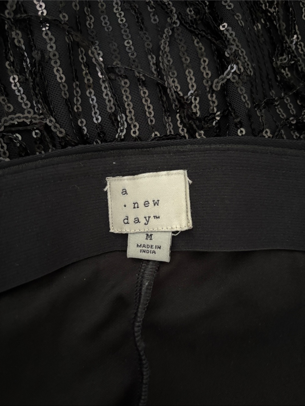 a new day Black Sequin Fringe Mini Skirt - Picture 3 of 3